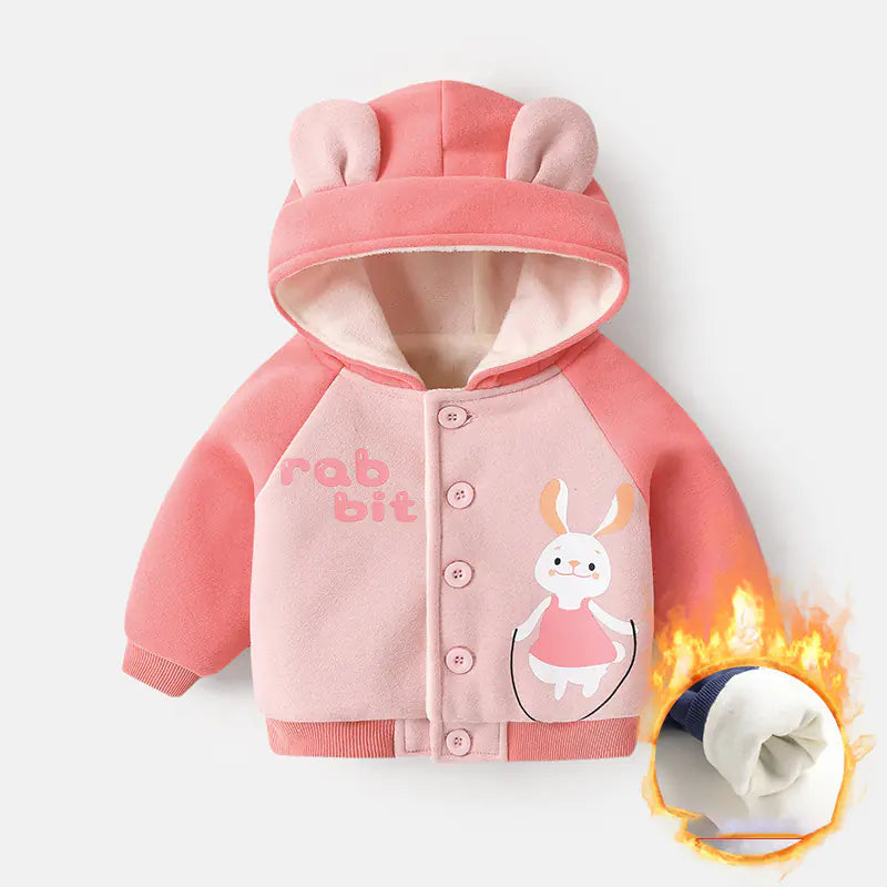 Baby Fleece Hooded Jacket for Boys and Girls Winter
